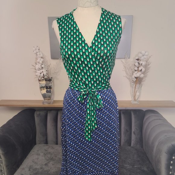 Diane Von Furstenberg Dresses & Skirts - Diane Von Furstenburg Sleevless Wrap Dress Tie Sash Belt